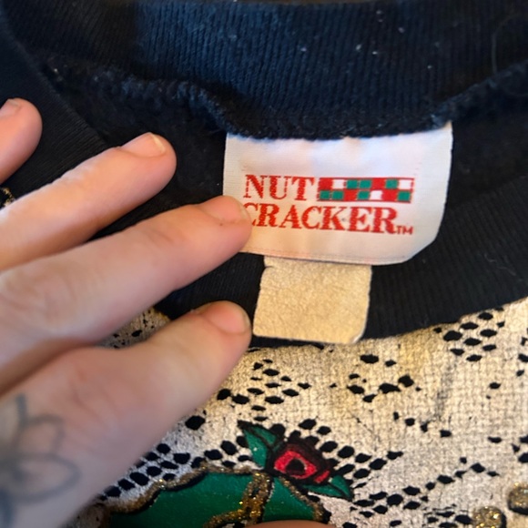 Vintage 90s Christmas Ugly Sweatshirt Puffy Paint - Picture 5 of 5